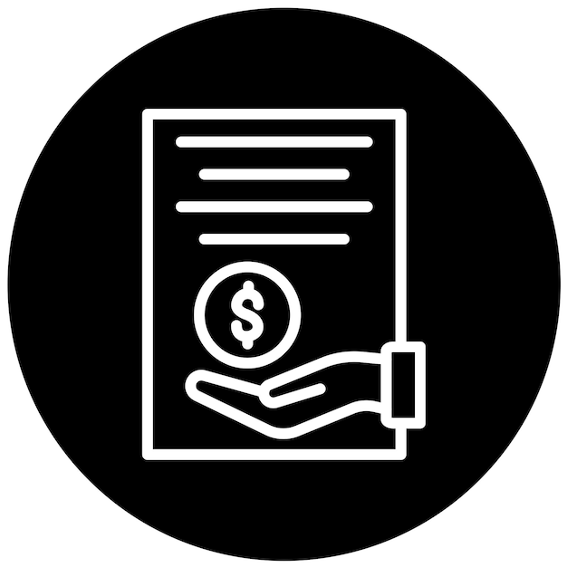 Estilo del icono de préstamo de diseño vectorial