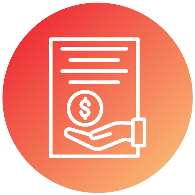 Estilo del icono de préstamo de diseño vectorial