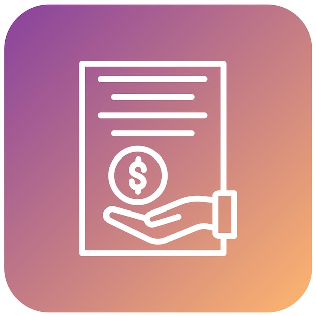 Estilo del icono de préstamo de diseño vectorial