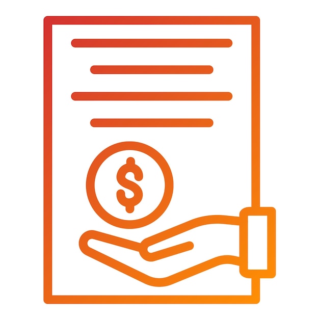 Estilo del icono de préstamo de diseño vectorial