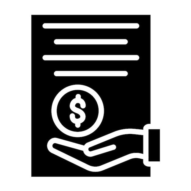 Estilo del icono de préstamo de diseño vectorial