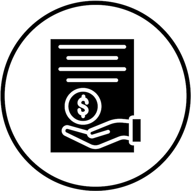 Estilo del icono de préstamo de diseño vectorial