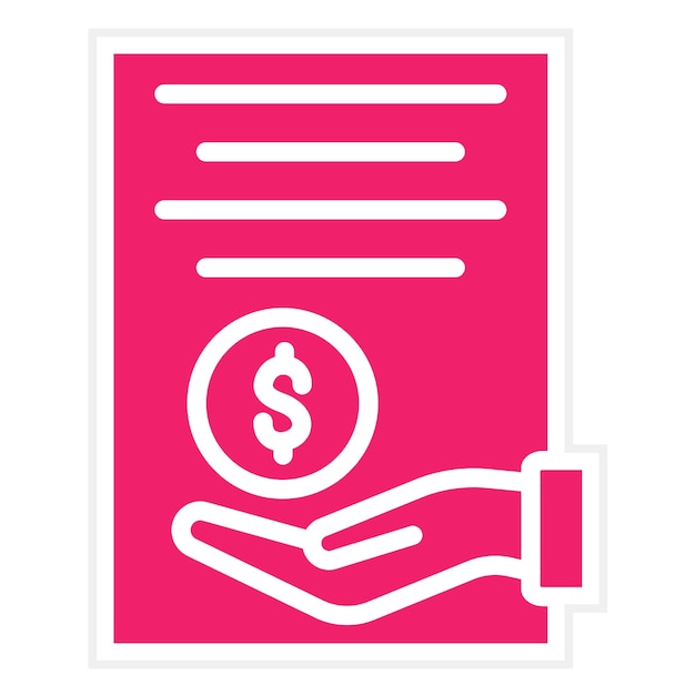 Estilo del icono de préstamo de diseño vectorial