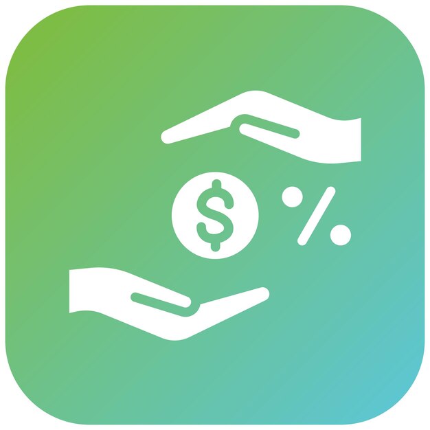 Estilo del icono de préstamo de diseño vectorial