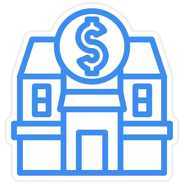 Estilo de icono de préstamo hipotecario de diseño vectorial