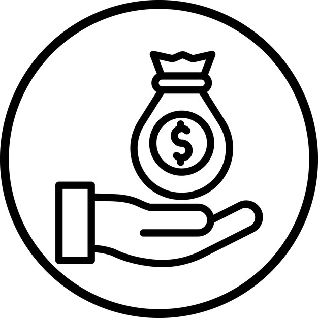 Estilo del icono del presupuesto del diseño vectorial