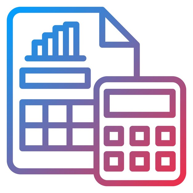 Estilo del icono del presupuesto del diseño vectorial