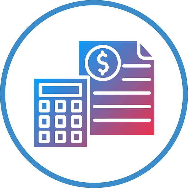 Estilo del icono del presupuesto del diseño vectorial