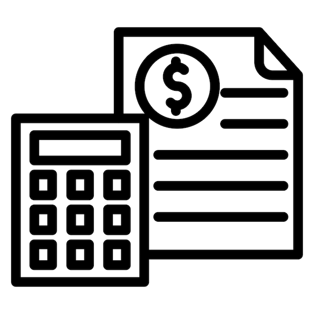 Estilo del icono del presupuesto del diseño vectorial