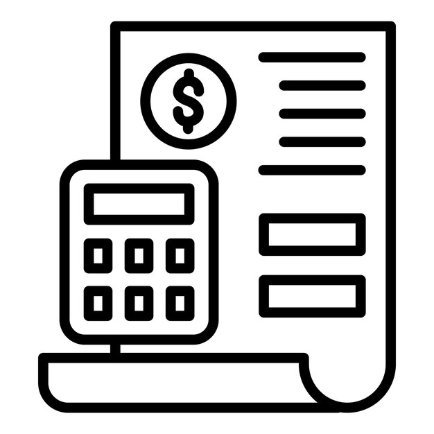 Estilo del icono del presupuesto del diseño vectorial
