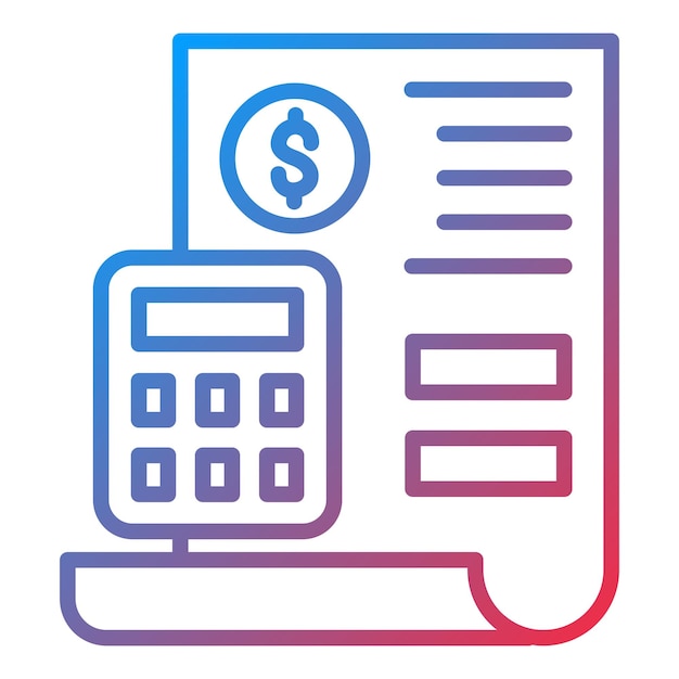Estilo del icono del presupuesto del diseño vectorial