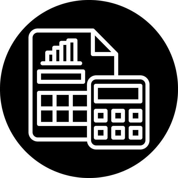 Estilo del icono del presupuesto del diseño vectorial