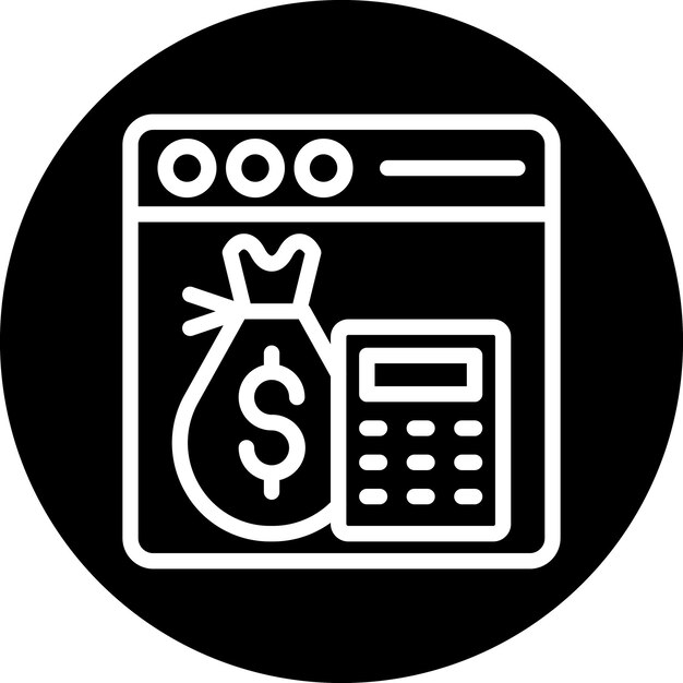 Estilo del icono del presupuesto del diseño vectorial