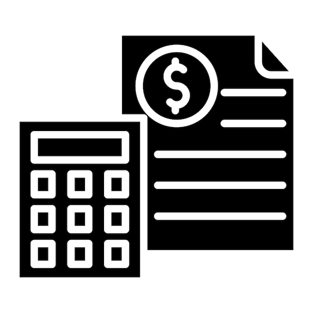 Estilo del icono del presupuesto del diseño vectorial
