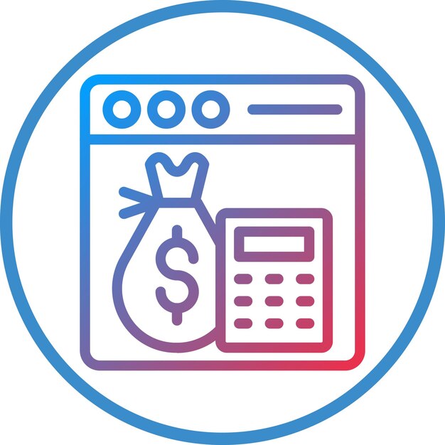 Estilo del icono del presupuesto del diseño vectorial