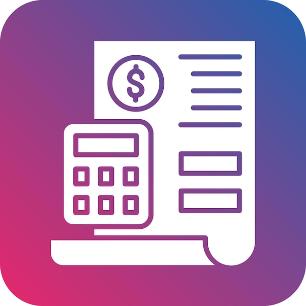 Estilo del icono del presupuesto del diseño vectorial