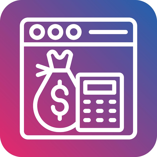 Estilo del icono del presupuesto del diseño vectorial