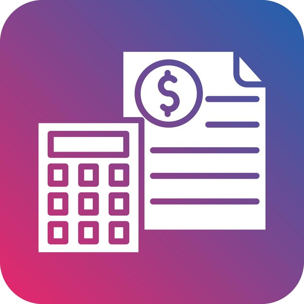 Estilo del icono del presupuesto del diseño vectorial