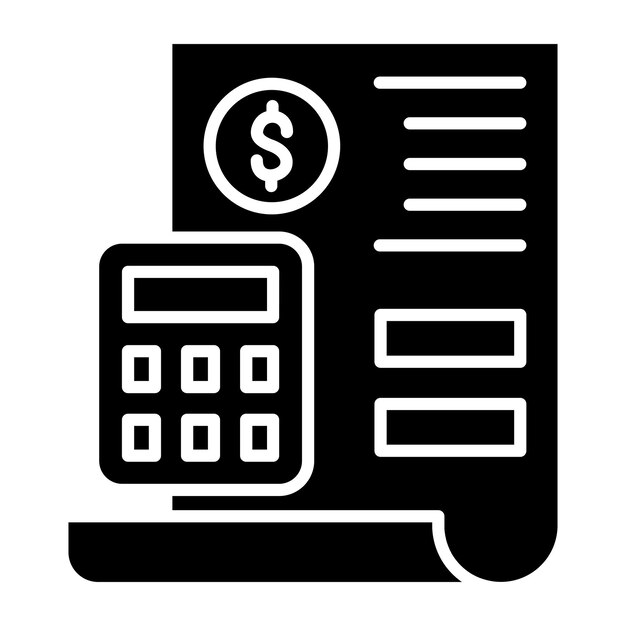 Estilo del icono del presupuesto del diseño vectorial