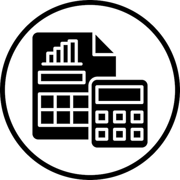 Estilo del icono del presupuesto del diseño vectorial
