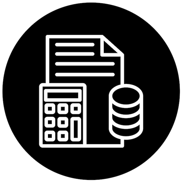 Estilo del icono del presupuesto del diseño vectorial