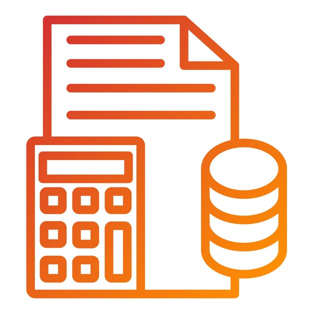 Estilo del icono del presupuesto del diseño vectorial