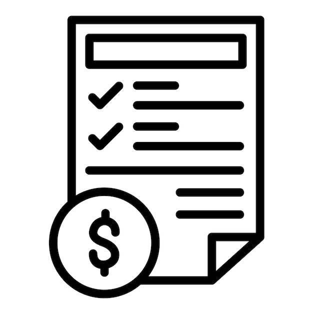 Estilo del icono del presupuesto del diseño vectorial