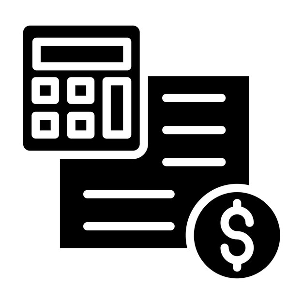 Estilo del icono del presupuesto del diseño vectorial