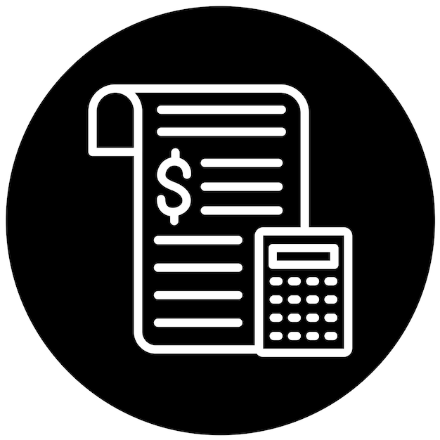 Estilo del icono del presupuesto del diseño vectorial