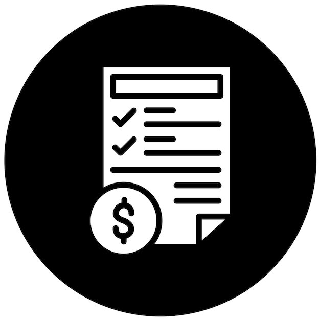 Estilo del icono del presupuesto del diseño vectorial