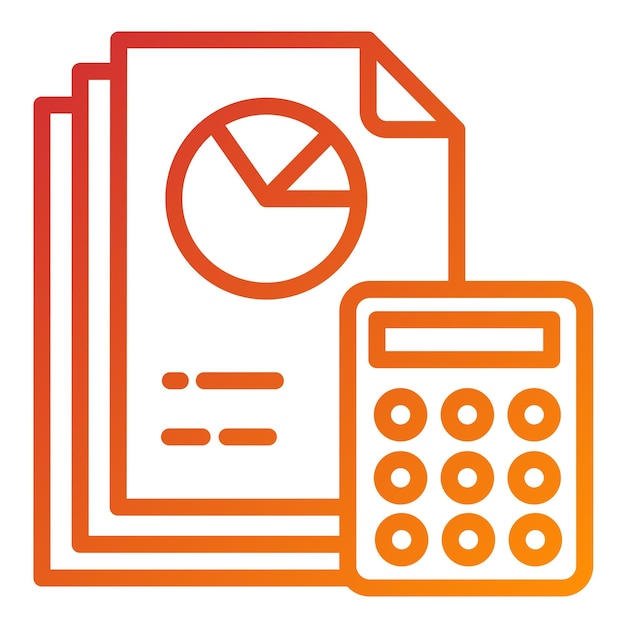 Estilo del icono del presupuesto del diseño vectorial
