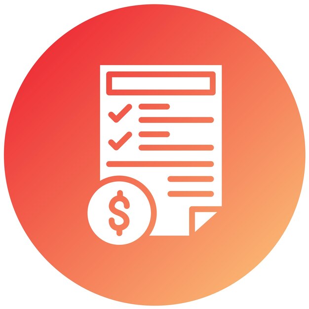 Estilo del icono del presupuesto del diseño vectorial