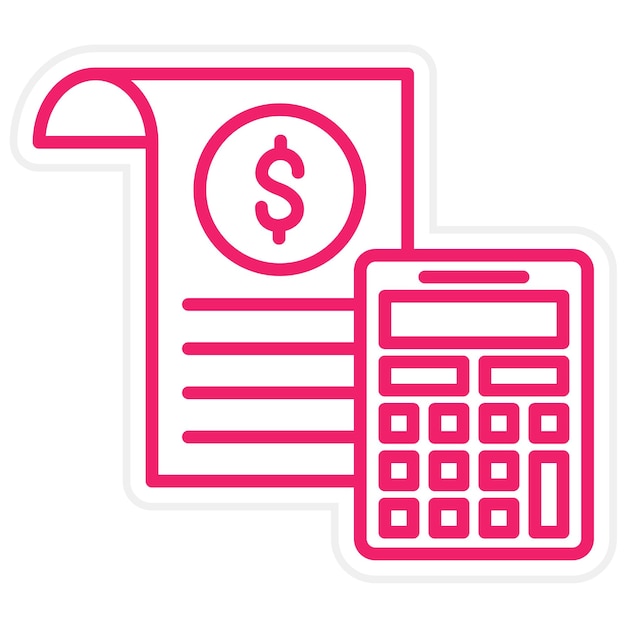 Estilo del icono de presupuesto de diseño vectorial