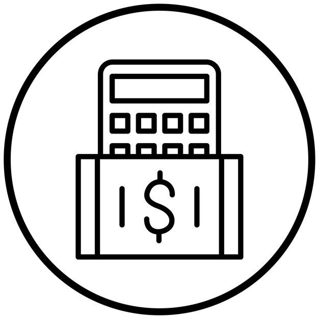 Estilo del icono del presupuesto del diseño vectorial