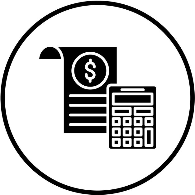 Estilo del icono de presupuesto de diseño vectorial