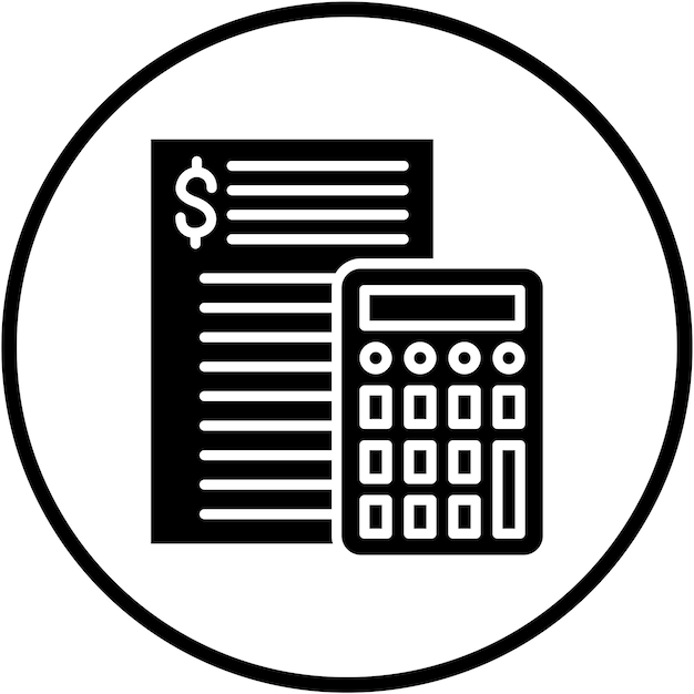 Estilo del icono del presupuesto del diseño vectorial