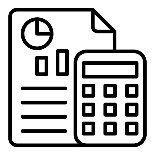 Estilo del icono del presupuesto del diseño vectorial