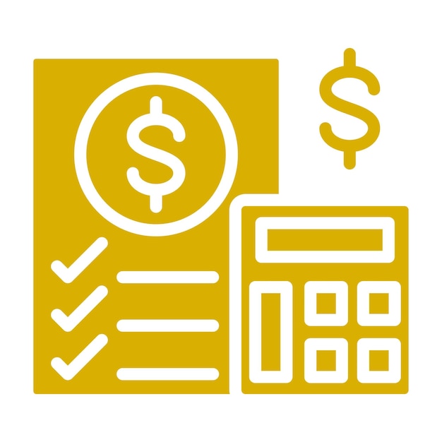 Estilo del icono del presupuesto del diseño vectorial