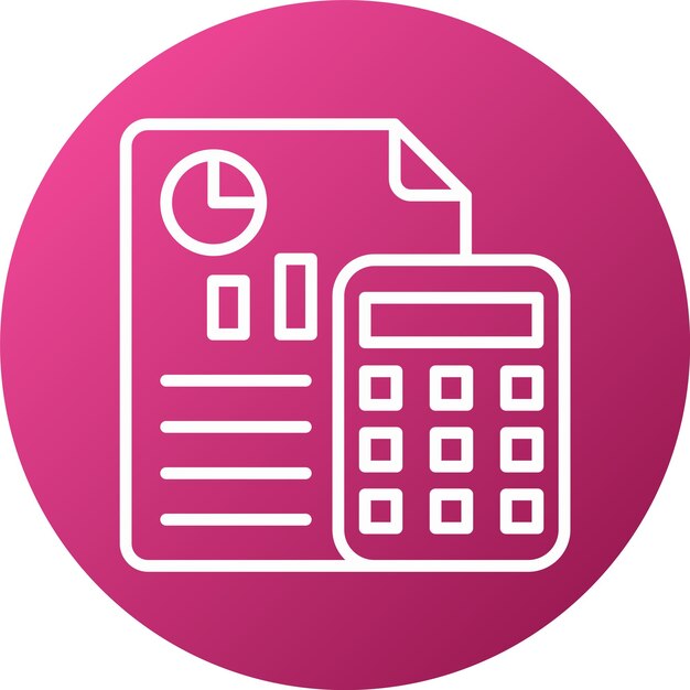 Estilo del icono del presupuesto del diseño vectorial