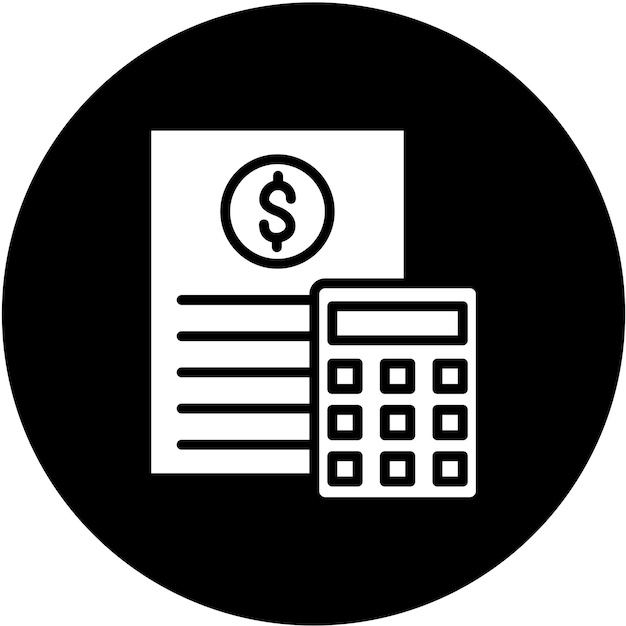 Estilo del icono del presupuesto del diseño vectorial