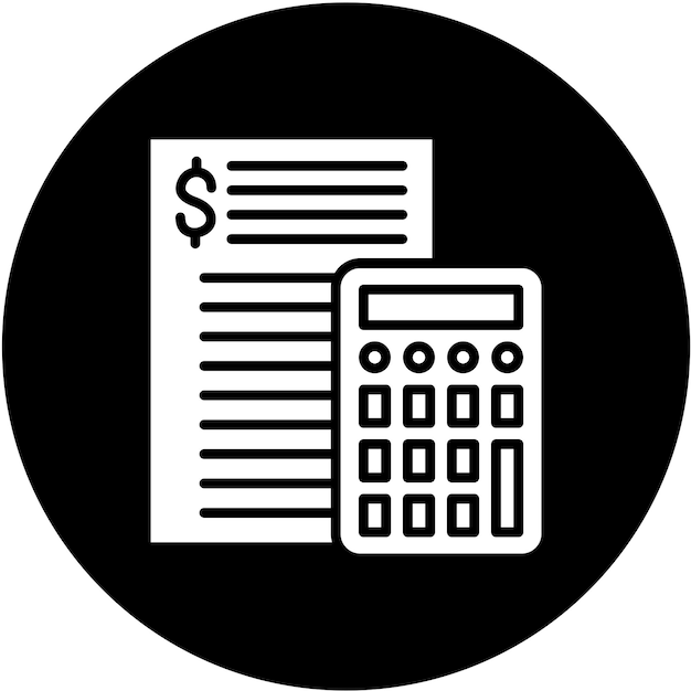 Estilo del icono del presupuesto del diseño vectorial