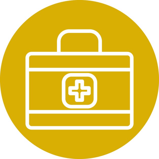 Estilo del icono de primeros auxilios de diseño vectorial