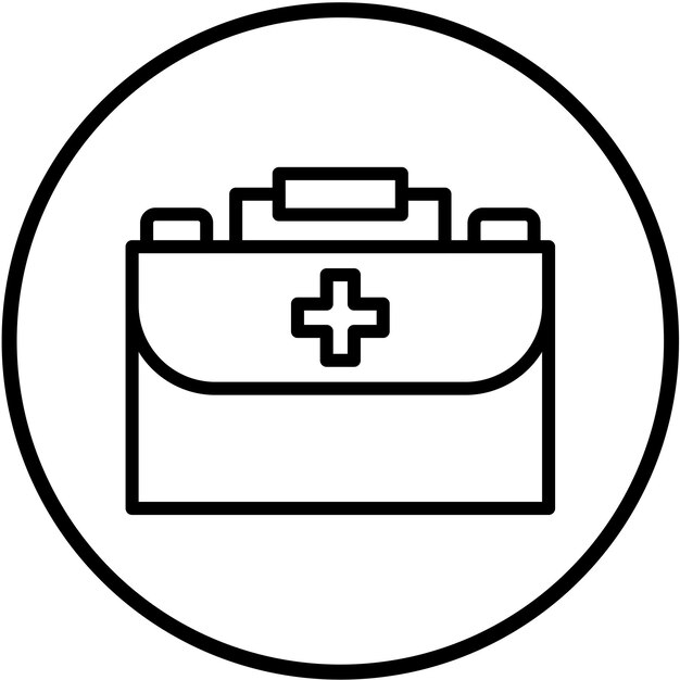 Estilo del icono de primeros auxilios de diseño vectorial