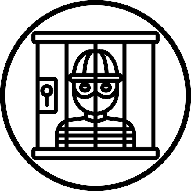 Vector estilo del icono del prisionero