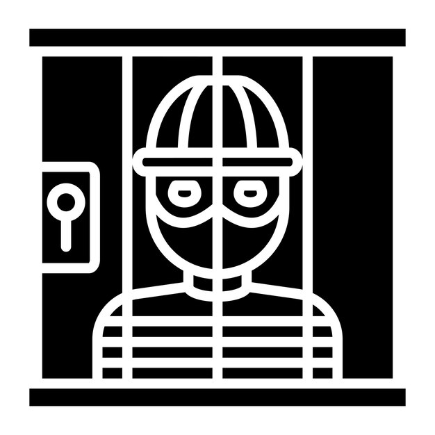 Vector estilo del icono del prisionero