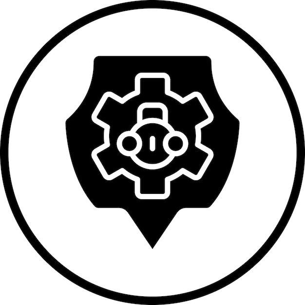 Estilo de icono de privacidad cibernética de diseño vectorial