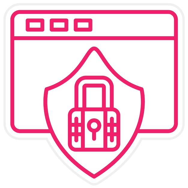 Estilo de icono de privacidad en línea de diseño vectorial