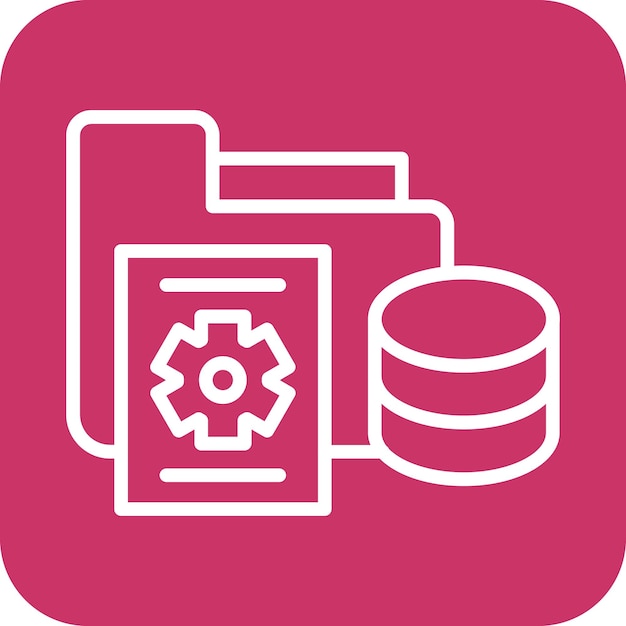 Estilo del icono del procesador de datos de diseño vectorial