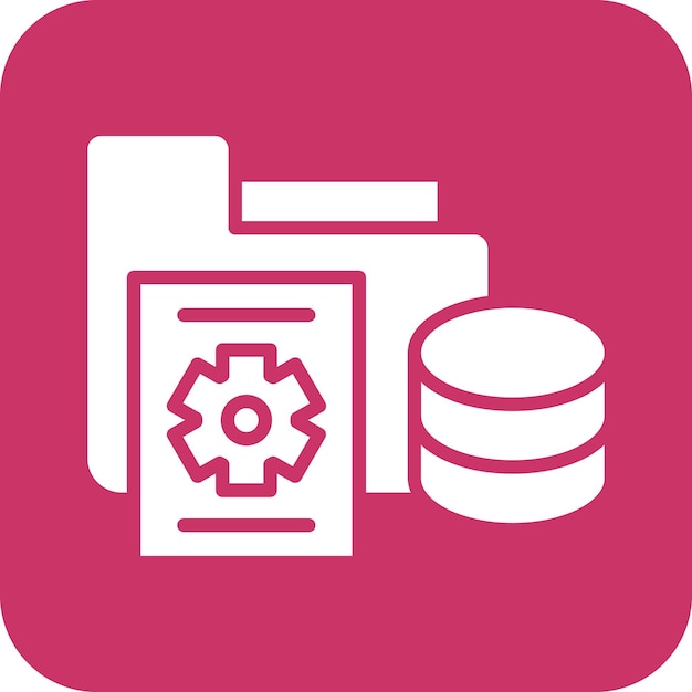 Estilo del icono del procesador de datos de diseño vectorial
