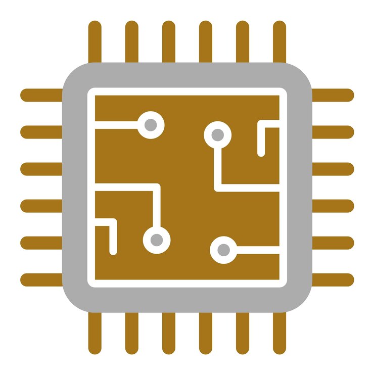 Vector estilo de icono del procesador de diseño vectorial